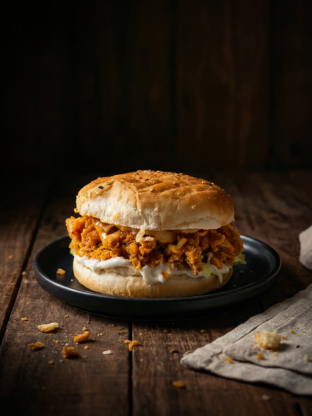 Juicy Chicken Burger - The Arabian Chicken Bites